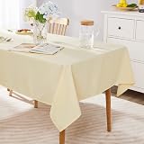 Deconovo Oxford Wipeable Tablecloth Water Resistant 130x130cm Yellow view 8