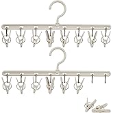 YOUOWO Drying Clip Clothes Drying Hanger Clip Drip Hanger Rack 16 Clips Sock Hanger Windproof for Bras Underwear Laundry Acce