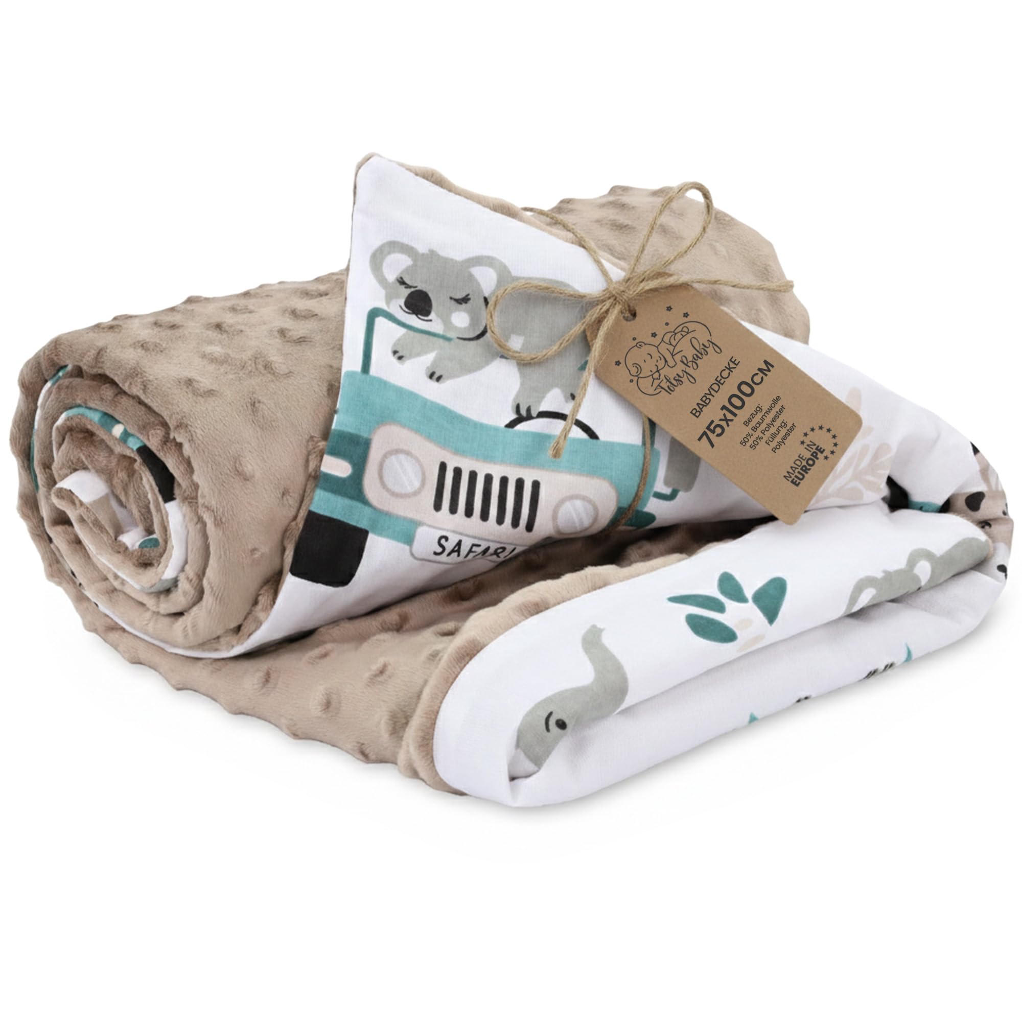 Baby blanket cuddle blanket All-season plush fabric 75x100 cm - children's blanket stroller blanket baby blankets stroller blanket and starter set for newborns and children Oeko-Tex