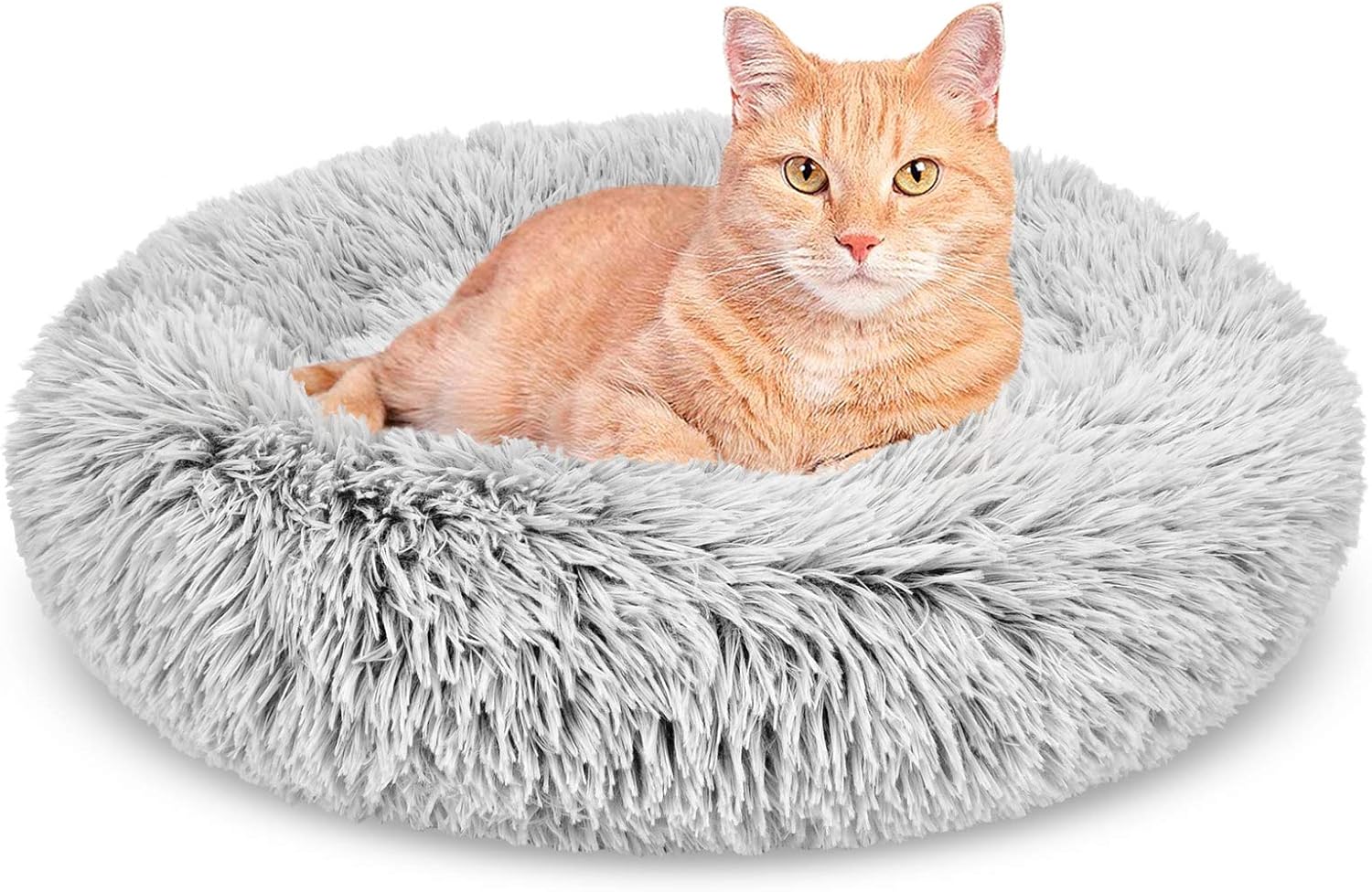 GASUR Dog Bed Cat Beds Donut, Soft Plush Round Pet Bed Small Mini Medium Size Calming Bed, Self Warming Winter Indoor Snooze Sleeping Kitten Bed Puppy Kennel (2020", Frost) : Kitchen & Dining