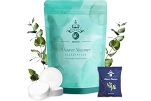 MR MIRYE Eucalyptus Shower Steamers 18 Pack XL, Shower Steamer Aromatherapy Valentines Day Gifts for Women, Shower Bombs with Essential Oils-Self Care & Birthday Gifts for Women and Men