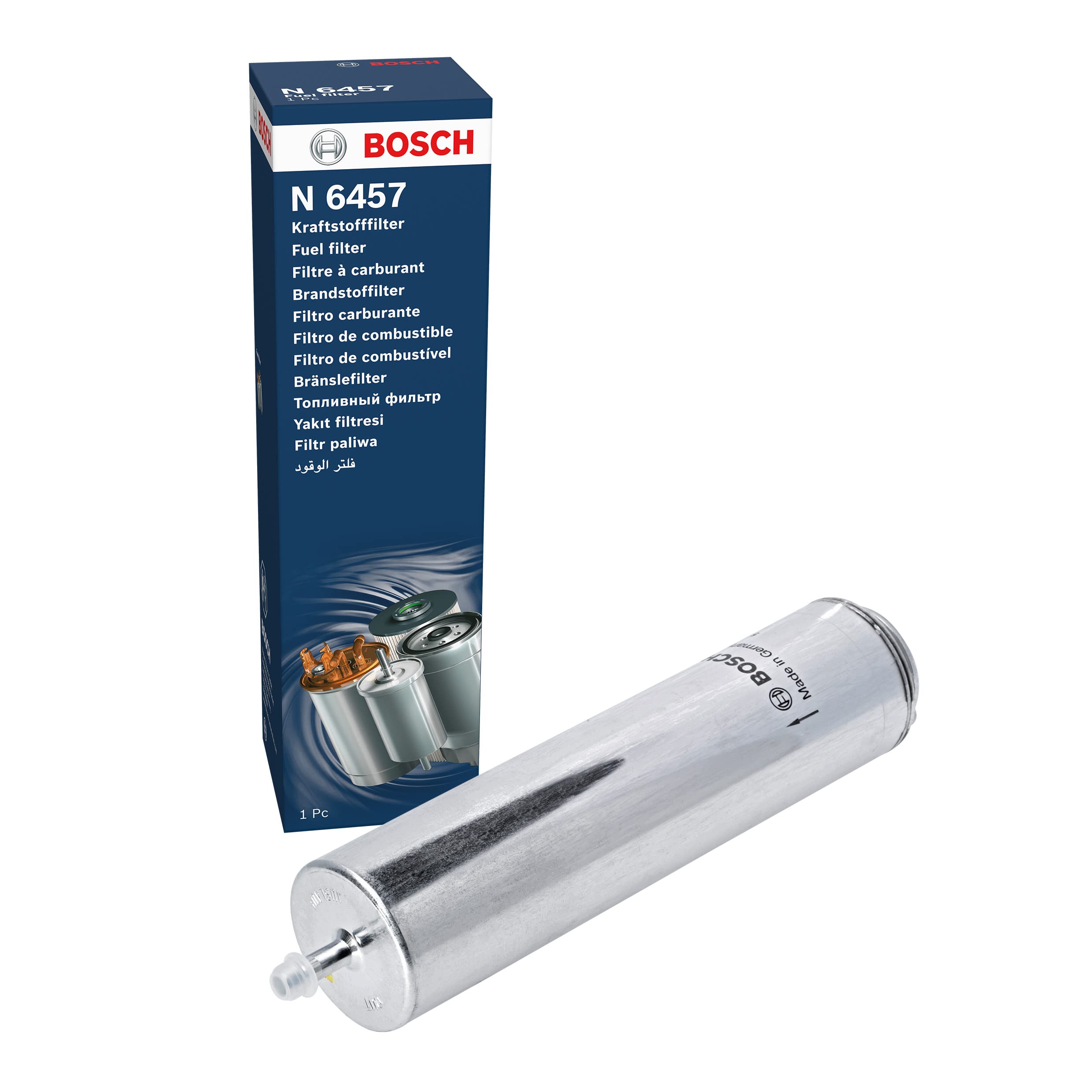 Bosch N6457 Car Diesel Filter - Separates Particles and Water from Fuel - Protects the Injection System