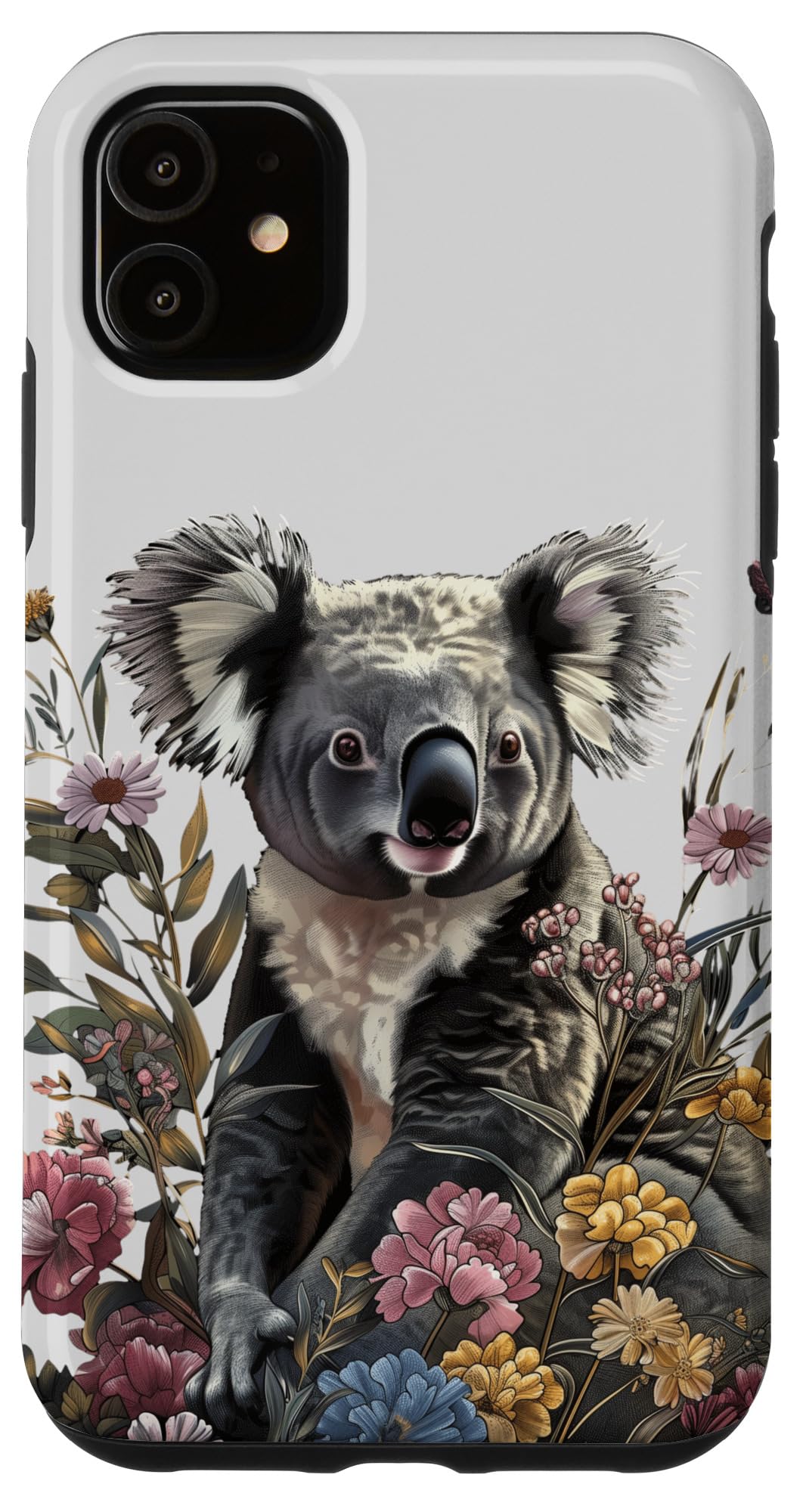 iPhone 11 Koala Vintage Flowers Floral Koala Bear Australia Case