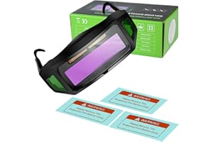 JustHot Auto Darkening Welding Goggles 2 Arc Sensors Safety Goggles Shade 11 Solar True Color Welding Glasses Anti-Glare UV Protection Goggles Welder Mask