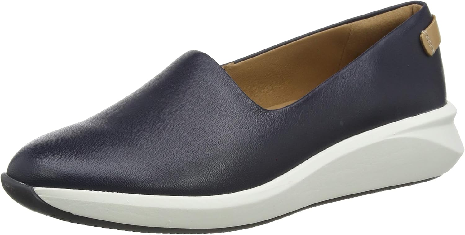 clarks slip on trainers