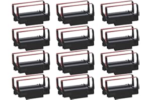 24Pcs ERC30 Ribbon Cartridge Black/Red for TM-U220 M188B ERC30 ERC34 ERC38 NK506 Printer Ribbon Cartridge