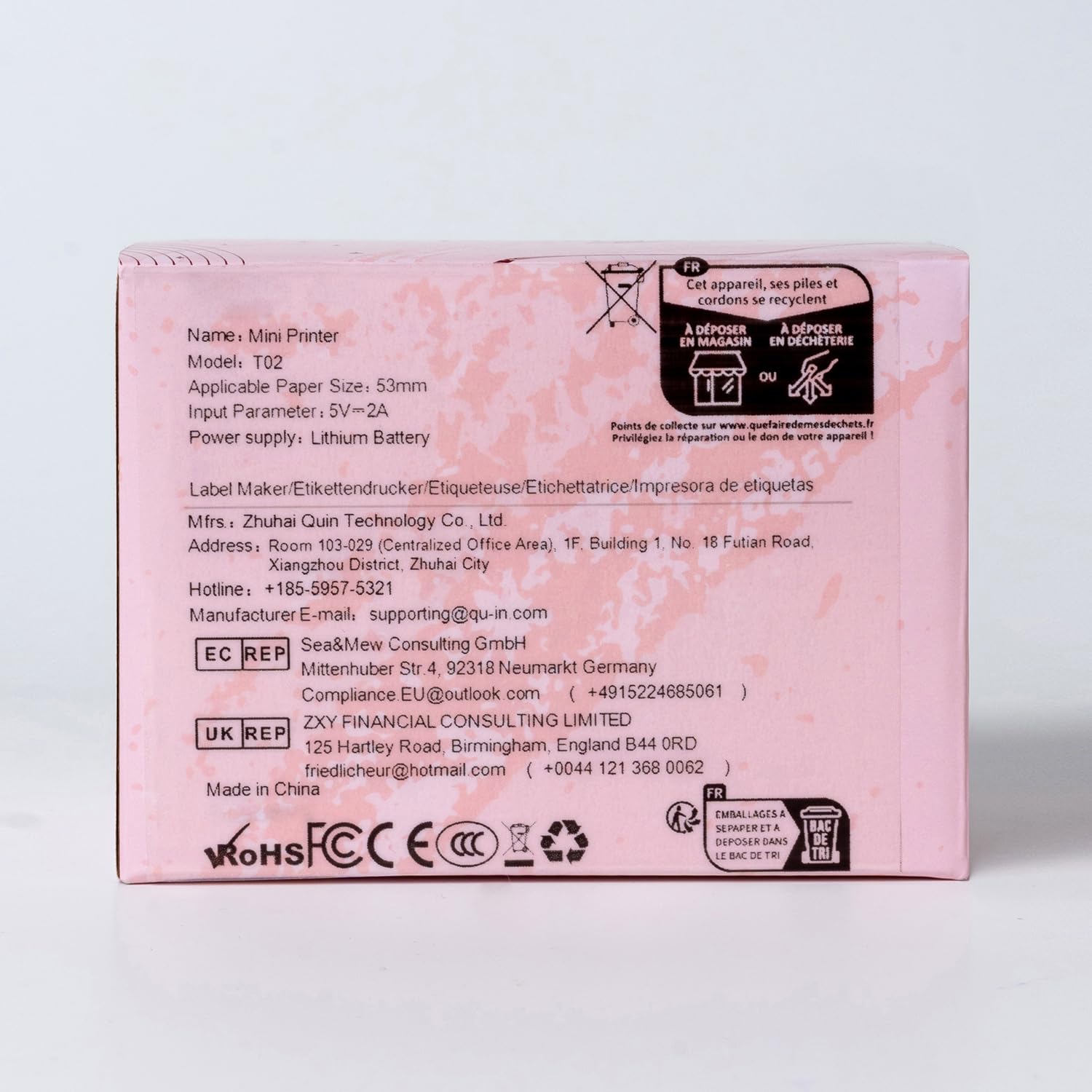 Memoking Sticker Printer - T02 Mini Printer Print Pods Portable Thermal Inkless Sticker Maker Machine Bluetooth Pocket Impresora Portátil Instant Print for Notes, Anatomical Diagrams, Journal,DIY,Gift