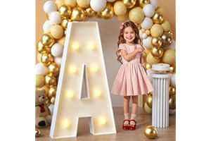 imprsv Marquee Light Up Letters, 3FT Mosaic Letters with Light for Baby Shower Graduation Party Decor, Large A for Engagement Wedding Party Decorations (Need to Assemble)