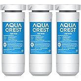 AQUA CREST XWF Replacement for GE® XWF, NSF Certified Refrigerator Water Filter, 3 Filters (Not XWFE®)