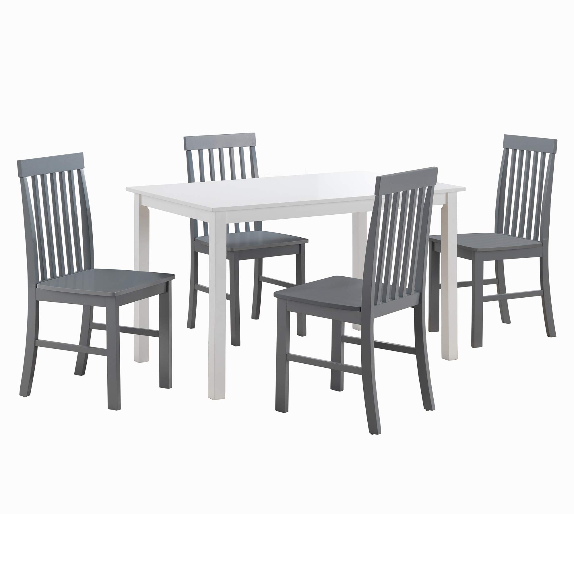 Walker Edison 4 Person Modern Farmhouse Wood Small Dining Table Dining ...