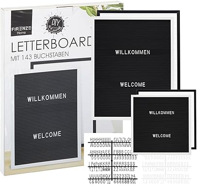 Cepewa Letter Board Stecktafel Memoboard Messageboard Schwarz Oder weiß
