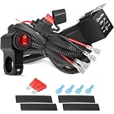 Light Bar Wiring Harness Kit with Motorcycle Handlebar Switch, Rfroad Lighting 12V 40A 2 Lead for Motorcycle UTV Snowmobile Dirt Bike Lights - Fits for 7/8" Handlebars (22mm)