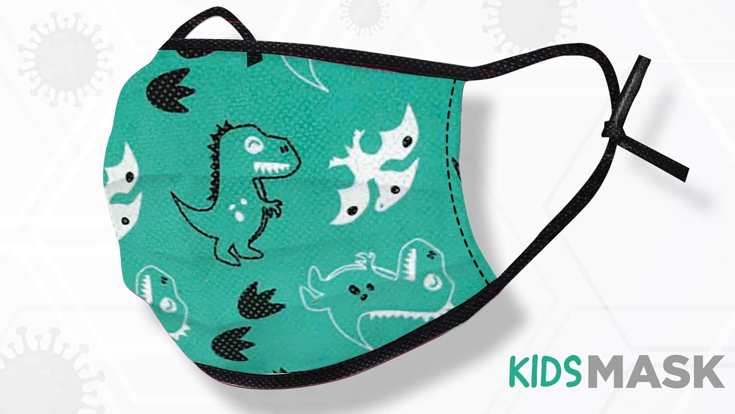 SES creative 89901 Unisex Children's Mouth Nose Mask Green, 1 count (Pack of 16) - Image 3