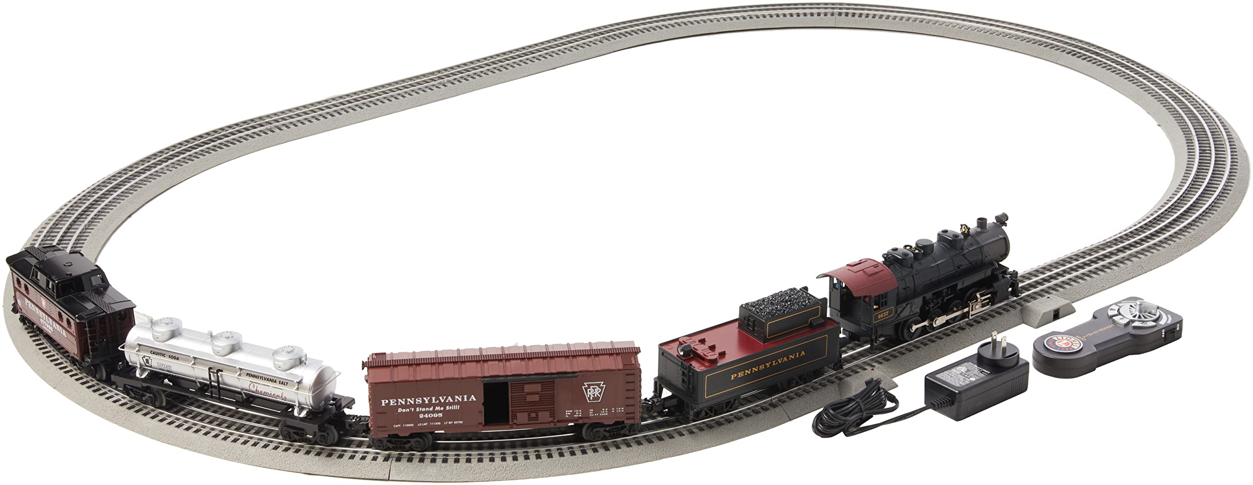 Photo 1 of ***(PARTS ONLY/ MAJOR DAMAGE/ NON FUNCTIONAL)***Lionel Pennsylvania Flyer Electric O Gauge Bluetooth 5.0 Train Set with Remote