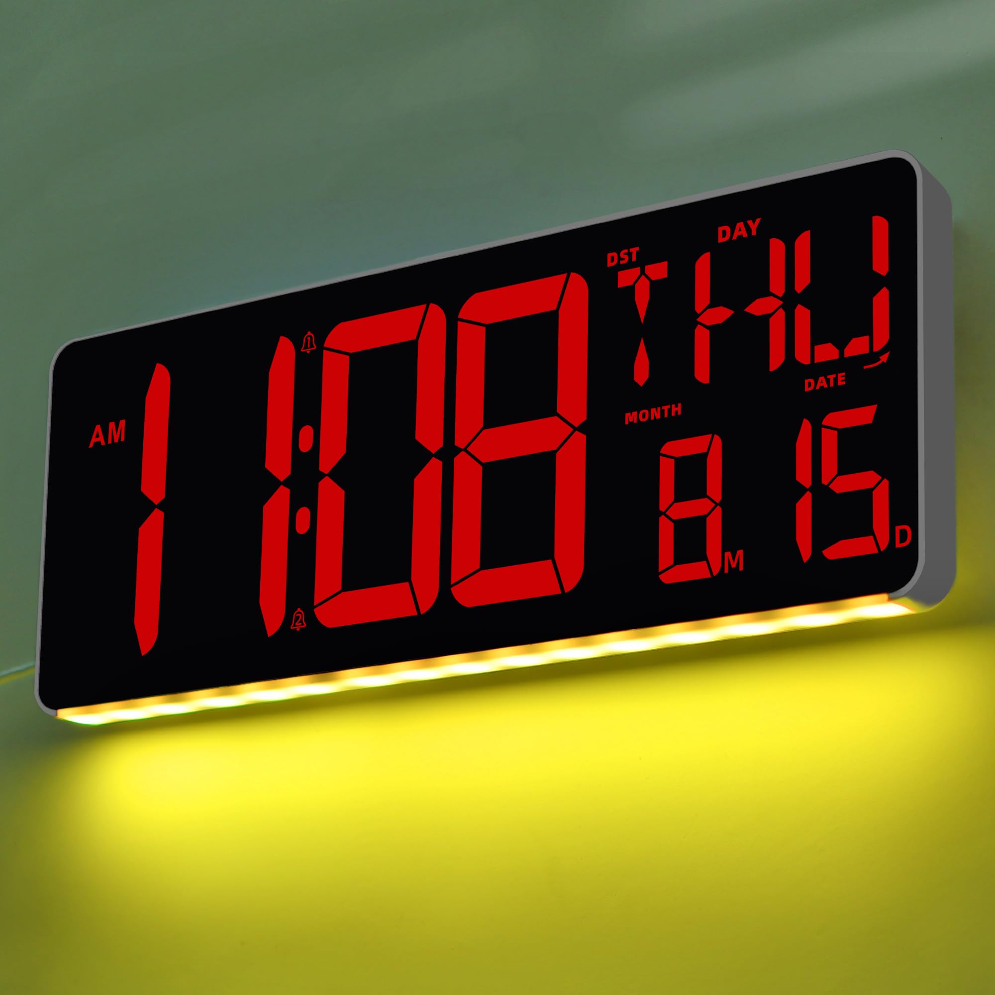 Mua Large Digital Wall Clock with Remote Control, LED Wall Clock with 9