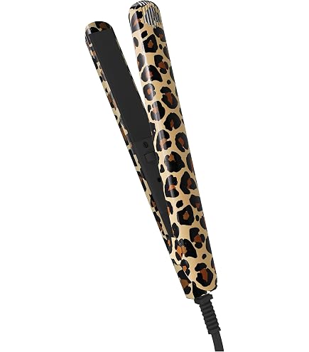 Leopard Print Flat Iron with Travel Pouch Amazon.com : Leopard Print Brown Hair Tools Travel Bag with  main image 2