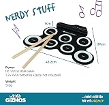 Wicked Gizmos WG Electronic Drum Mat – Portable Roll Up Digital Pad with Sticks view 8