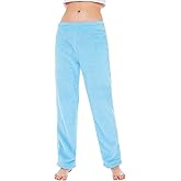 Women's Plush Fuzzy Pajama Pants Warm Cozy Pj Bottoms Drawstring Lounge Pants Fleece Sweatpants Fluffy Sleepwear
