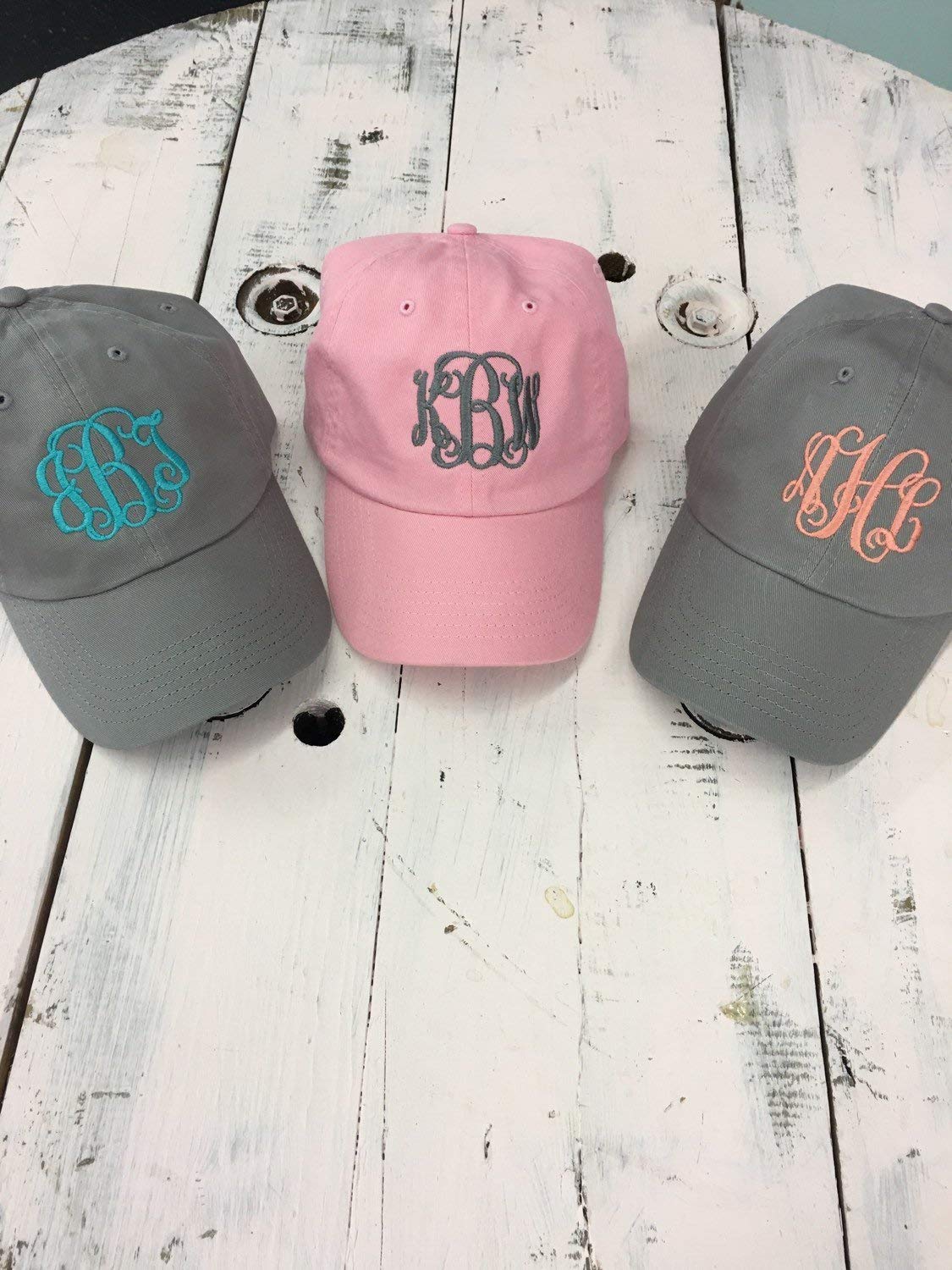 monogrammed baseball cap