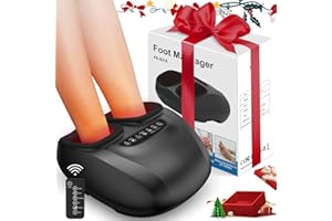 EHIGHTOP Foot Massager Machine with Heat, FSA & HSA Eligible, Shiatsu Deep Kneading Foot Massager, Foot Care, Electric Foot Massage, Birthday Gifts for Women Men (Black)