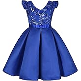 BUNNY LULU Knee-Length Girls Dress Sloping Shoulder Bridesmaid Wedding Princess Children's Bow Birthday Ball Party