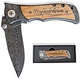 GiveGreatGift 35th Wedding Keepsake for Him, 35 Years Marriage Gift for Husband, Coral Anniversary Present for Men