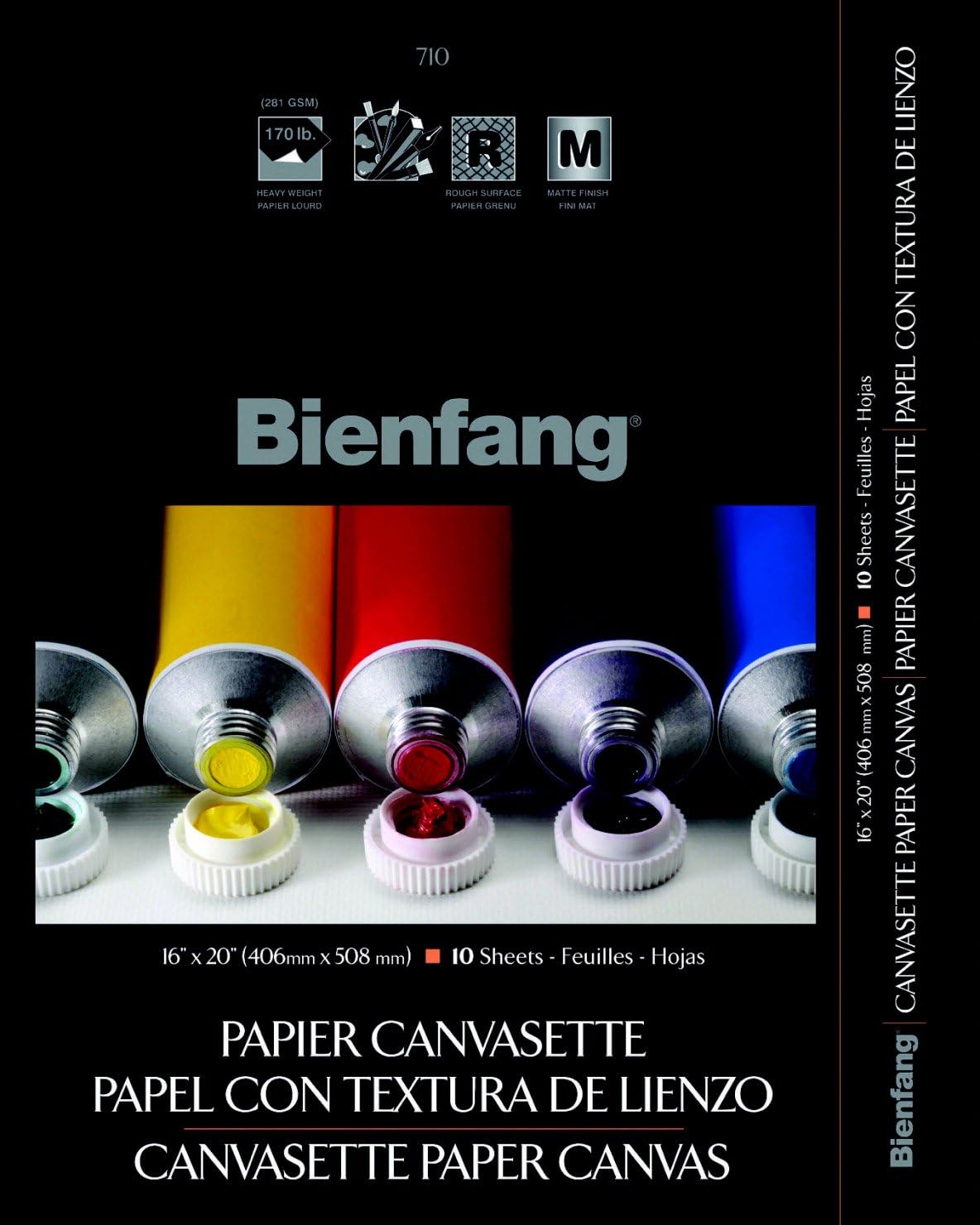 Bienfang Canvasette Paper Canvas 16 in. x 20 in. pad of 10 sheets