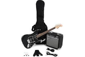 Squier Affinity Series Stratocaster Packs Electric Guitar, Charcoal Frost Metallic, Laurel Fingerboard