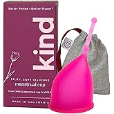 Kind Cup | Comfortable | Soft | Curved Period Cup | Easy to Reach | Easy to Use | 100% Medical Grade Silicone Cups | Patented Menstrual Cups | Reusable Cups (Violet - Small)