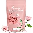 Mallowwax Hard Wax Beads, 1LB Pink Rose Wax Beans for Hair Removal, Waxing Beads Refill for Sensitive Skin, Perfect for Facial, Brazilian, Upper lip, Cheeks and Bikini Waxing at Home for Women Men