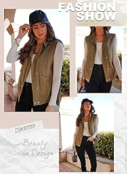 Dokotoo Womens Fashion Vest Tops Casual Lapel
