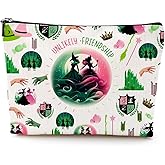 Witch Merch Makeup Bag Broadway Musical Cosmetic Bag Witch Gifts for Girls Women Elphaba And Glinda Fans Movie Lovers Witch Merchandise Unlikely Friendships