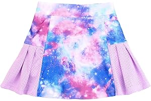 JESKIDS Girls' Tennis Golf Skirts with Shorts Pickleball Athletic Pleated Skort 6~13T