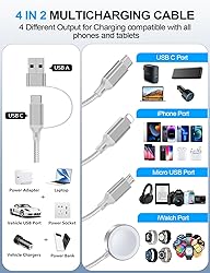 4-in-2 Multi Charging Cable for Apple Watch
