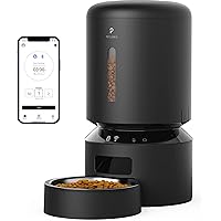 PETLIBRO Automatic Cat Feeder, 5G WiFi Pet Feeder with APP Control for Pet Dry Food, Low Food & Blockage Sensor, 1-10 Meals P