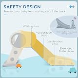 AIYAPLAY Toddler Slide Foldable Indoor Outdoor Grey PE PP 1.5-3 Years Old view 3