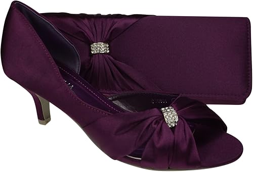 purple wedding shoes low heel uk
