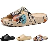 Cloud Slides for Women and Men, Comfort Platform Lightweight Slippers Slides, Unisex Foam Shower House Slippers, Summer Open Toe Sandals for Indoor and Outdoor