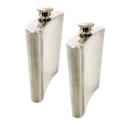 iKraft 8 Oz Leak Proof 18/8 Stainless Steel Pocket Hip Flask for Discrete Shot Drinking of Alcohol, Whiskey, Rum and Vodka, Gift for Men