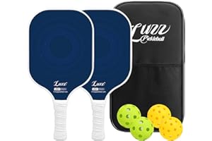 Luzz Pickleball Paddles, T700 Carbon Fiber Pickleball Paddle Sandblasted Surface with Honeycomb Core Pickle Ball Rackets for Ultimate Spin & Control