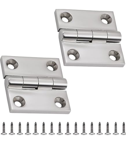Pactrade Marine Stainless Steel 304 Hinge – 5 Holes, 4.1 X 1.5 Inches – Boat Hardware