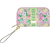 Lilly Pulitzer Travel Wallet Passport Holder, Vegan Leather Wristlet Wallet for Women, Travel Document Organizer, Via Amore Spritzer
