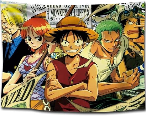 Amazon Co Jp Afqhjタペストリー ワンピースタペストリー漫画アニメタペストリー壁布ベッドサイド寝室の壁の装飾 Color D Size 130x150 ホーム キッチン