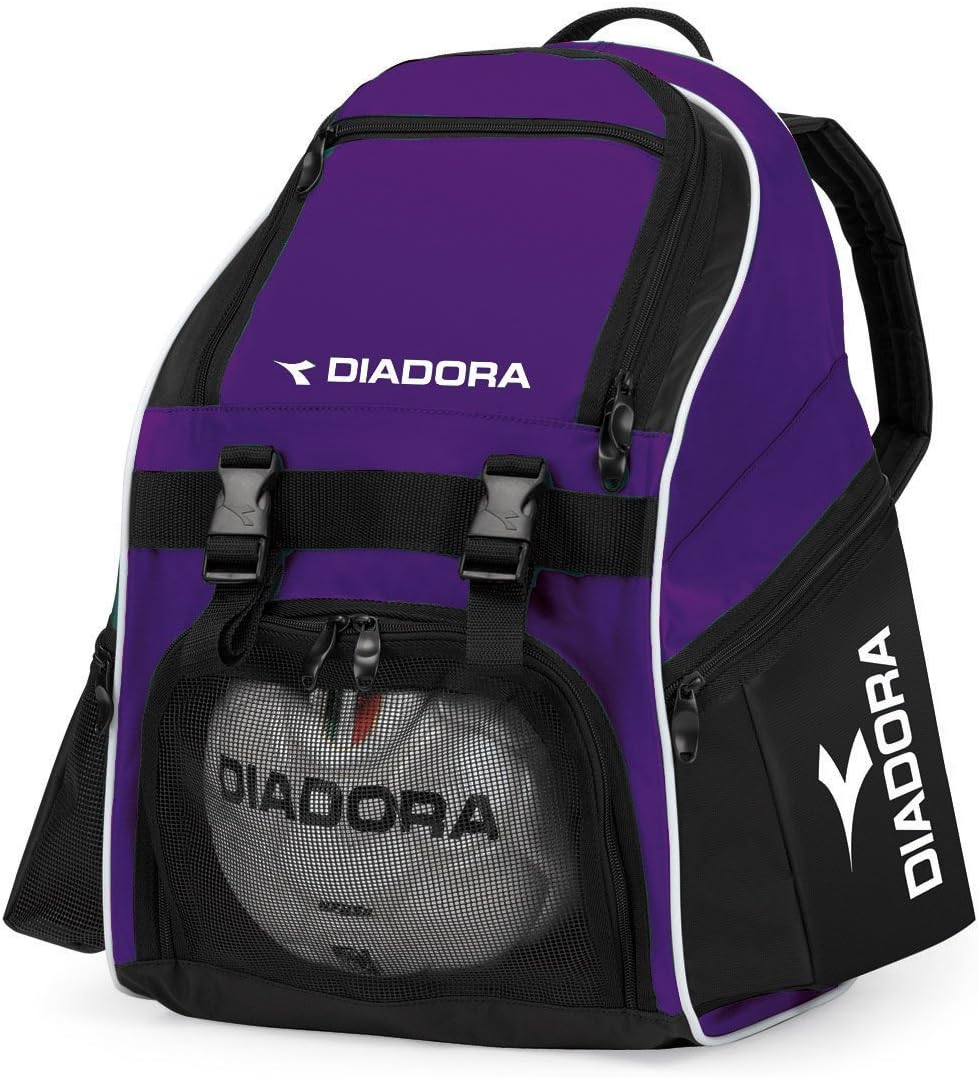 Diadora Squadra Backpack (Purple/Black) Soccer Ball Bags