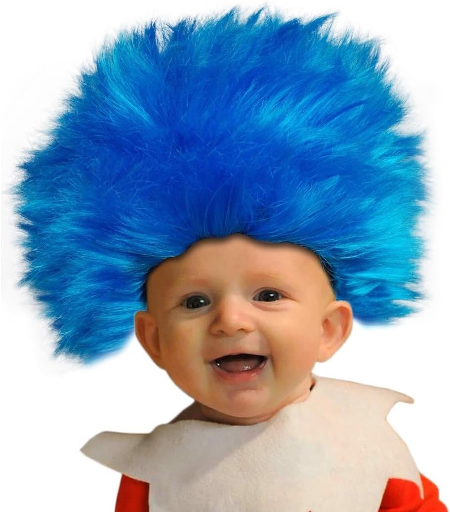 Toddler Size, Blue Straight up in The Air Wig, Emulate Your Favorite Characters!