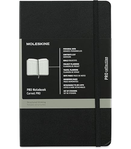 Amazon.com: Moleskine Professional Notebook, XL, Black, Hard Cover