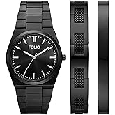 Folio Men's Three-Hand Black Watch (Model: FMDFL6081)