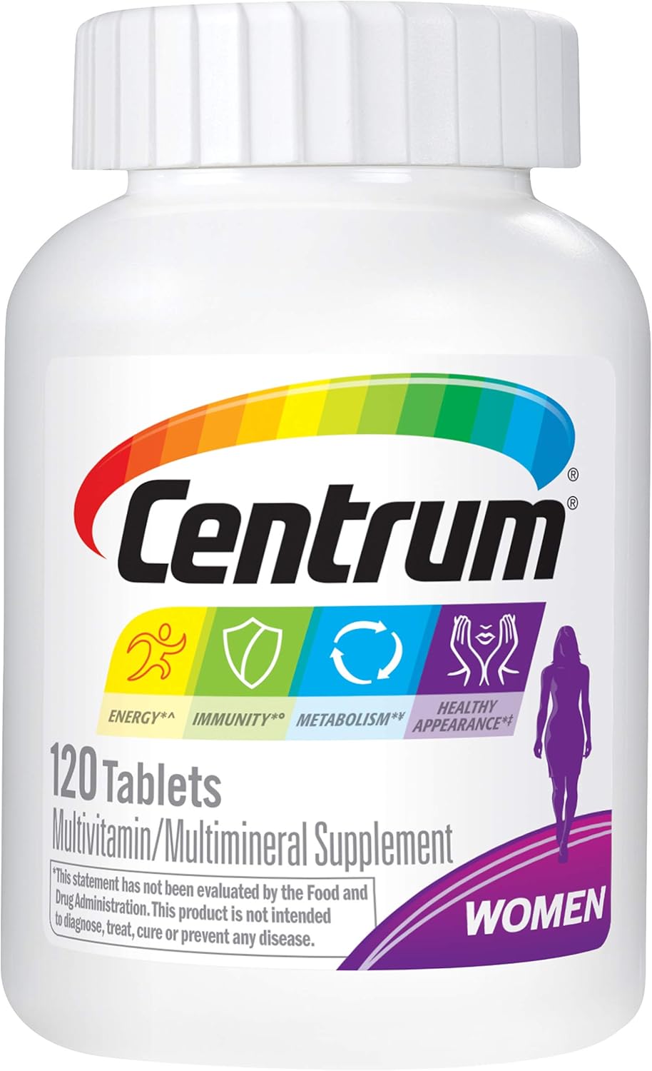 Centrum Multivitamin for Women, Multivitamin/Multimineral Supplement with Iron, Vitamins D3, B and Antioxidants - 120 Count: Health & Personal Care