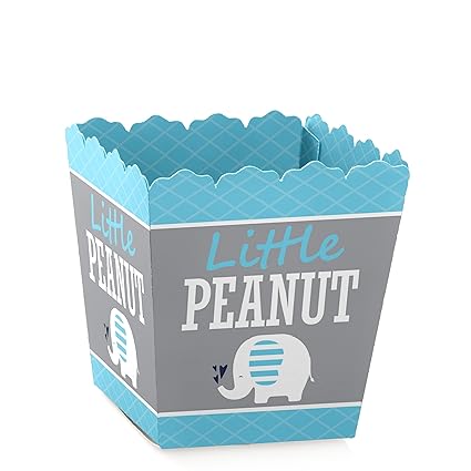 Amazon Com Blue Elephant Party Mini Favor Boxes Boy Baby Shower