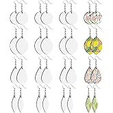 Catcan 32 Pieces Sublimation Earring Blanks, Heat Transfer Sublimation Ornament Blanks with Earring Hooks and Jump Rings for Women Jewelry DIY Making Sublimation Accessories